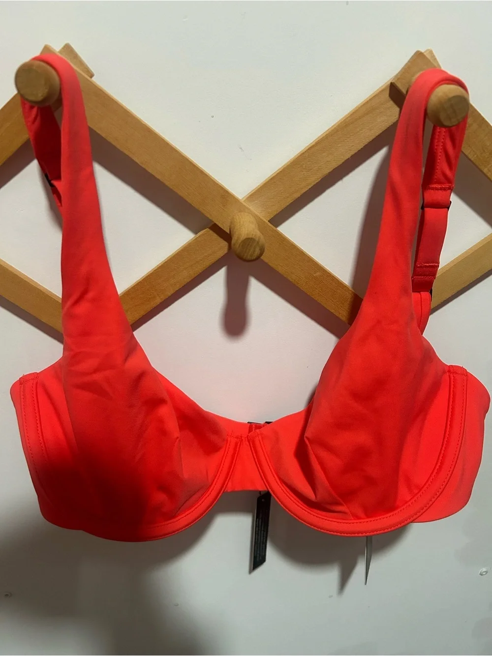 CUUP Bright Red Underwire Bikini Swim Top
